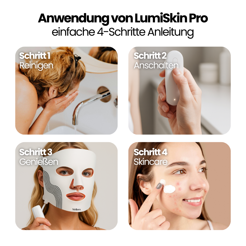 Meliora LumiSkin Pro - Rotlichttherapie Gesichtsmaske